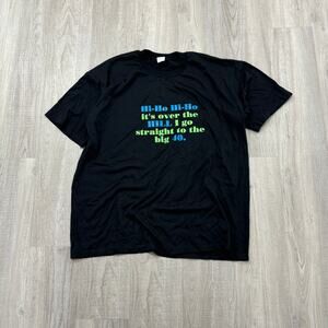 Vintage Over the Hill I Go Straight to the Big 40 Shirt Men's Extra Large 80s